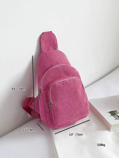 Attractive Corduroy Lightweight Korean Simple Slanted Waist Packs