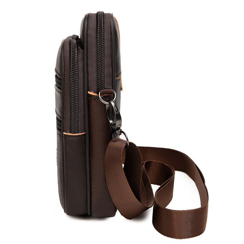 Charming Men's Genuine Leather Mobile Stall Phone Bags