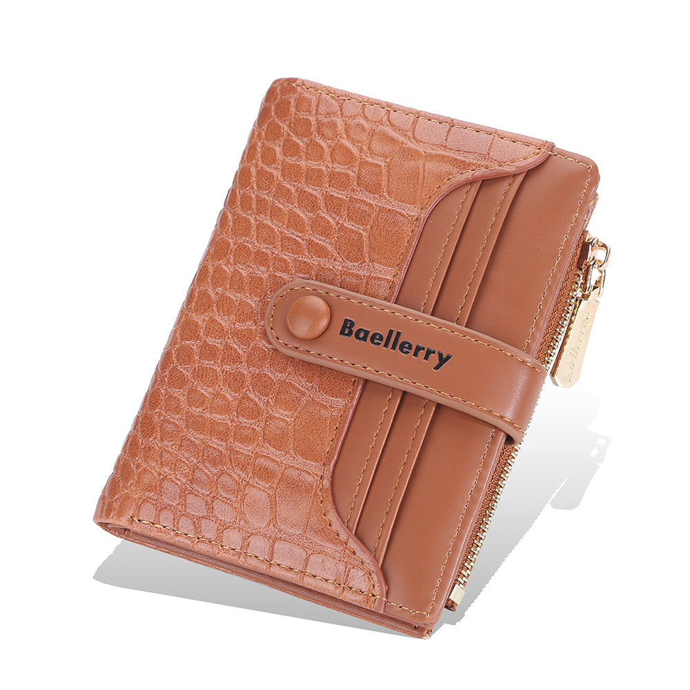 Women's Short Korean Style Stone Pattern Fashion Hasp Ladies Wallets