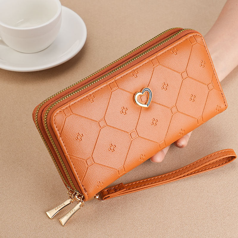 Charming Long Double Layer Zipper Fashion Handbags