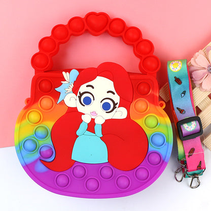 Killer Pioneer Cartoon Color Silicone Portable Children's Coin Purse