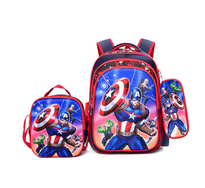 Ensemble de sacs à lunch pour crayons de dessin animé Cool Primary Set