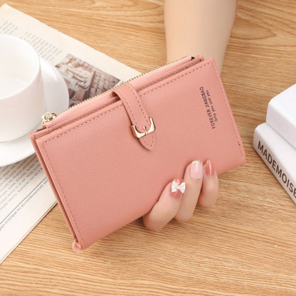 Women's Korean Large Capacity Mid-length Clutch Simple Ladies Wallets