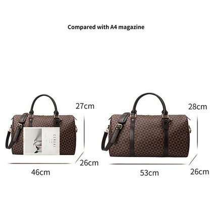 Women's Short-distance Portable Large Capacity Printing Boston Handbags