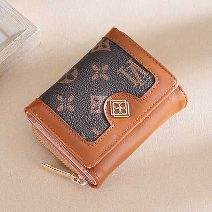 Women's Short Tri Fold Versatile Classic Presbyopic Ladies Wallets