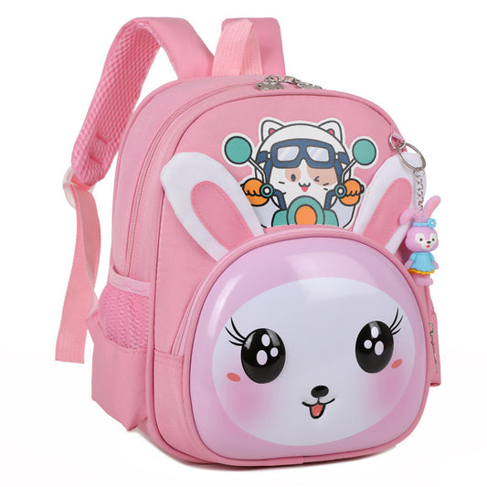 Sacs d'école primaires à motif de lapin mignon avec motif de dessin animé