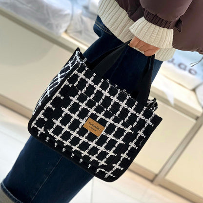 Women's Thick Portable Lunch Box Hand Carrying Handbags