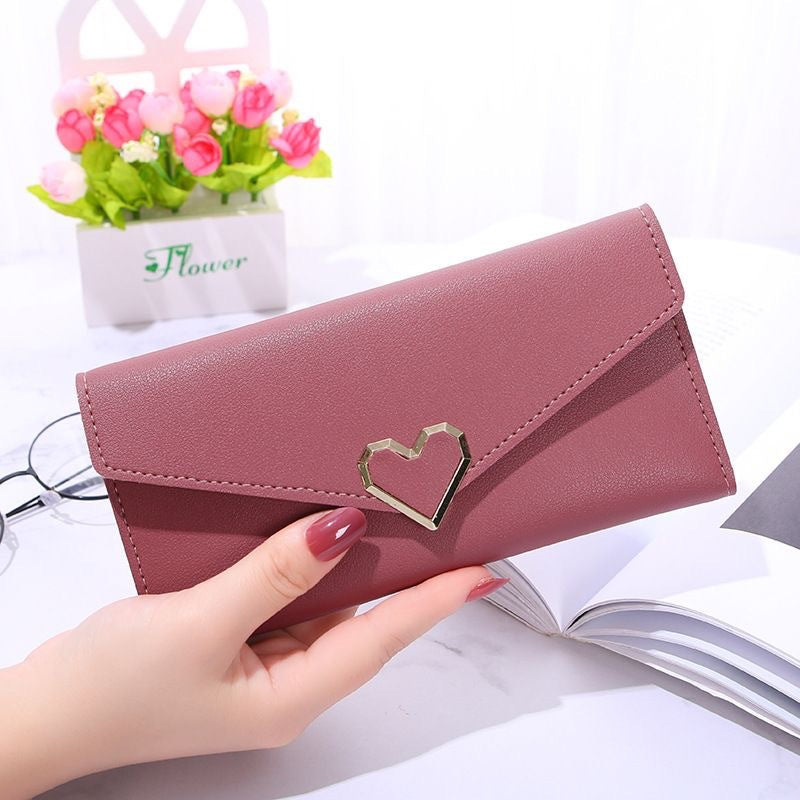 Women's Plain Heart-shaped Long Multiple Slots Mobile Buckle