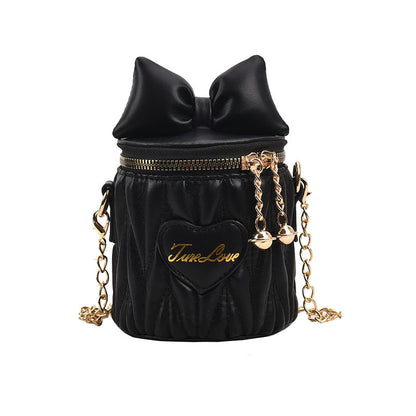 Chain Classic Style Bowknot Mini Bucket Korean Children's Shoulder Bags