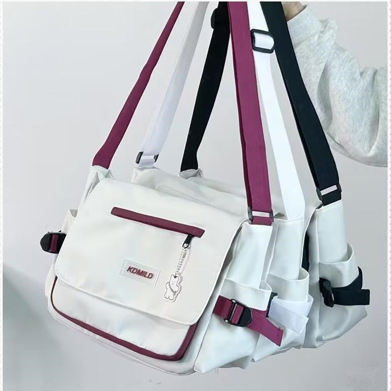 Tooling Style Couple Large Capacity Nylon Crossbody Bags