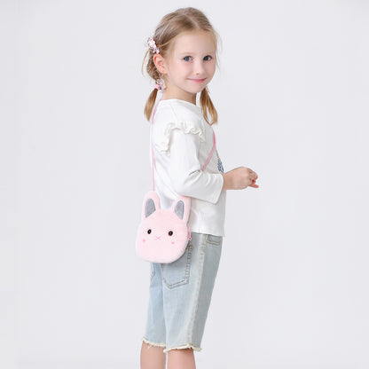 Cute Plush Trendy Bear Cat Mini Children's Shoulder Bags