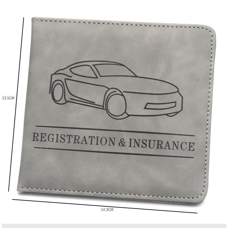 Information Folder Leather Short Motorcycle Driving License Id Package