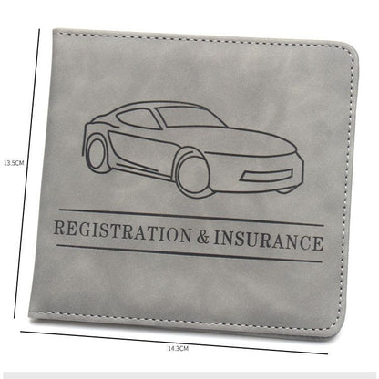 Information Folder Leather Short Motorcycle Driving License Id Package