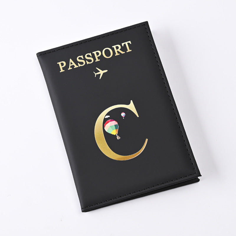 Étui pour passeport en cuir au design de lettre cool