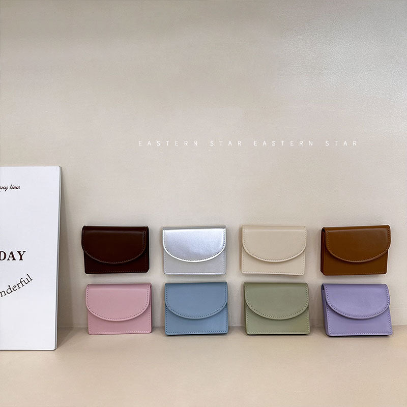 Dopamine Color Matching Korean Solid Simple Ladies Wallets