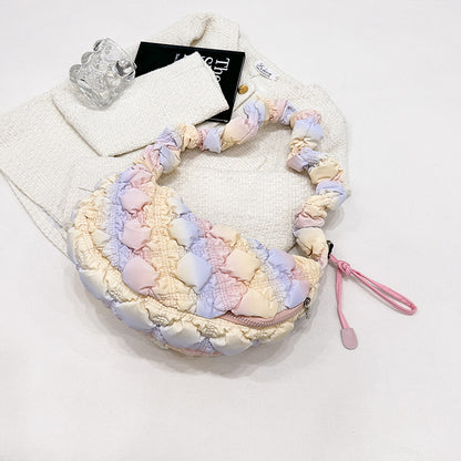 Women's Korean Style Niche Cotton Candy Cloud Crossbody Bags