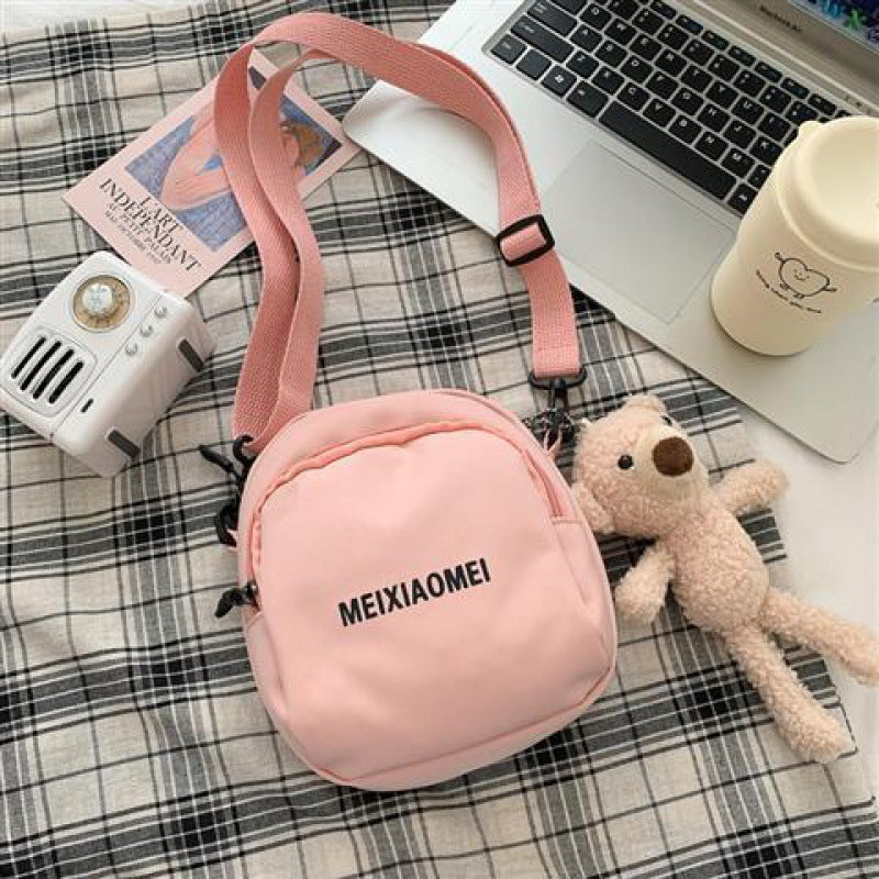 Small Female Korean Fashion Cute Canvas Crossbody Bags