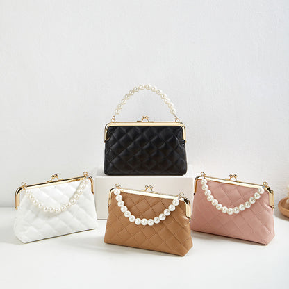 Women's Korean Version Of Style Diamond Pattern High Handbags