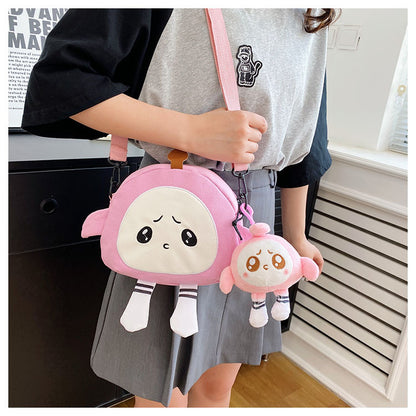 Canvas Street Trend Egg Puff Oval Crossbody Bags