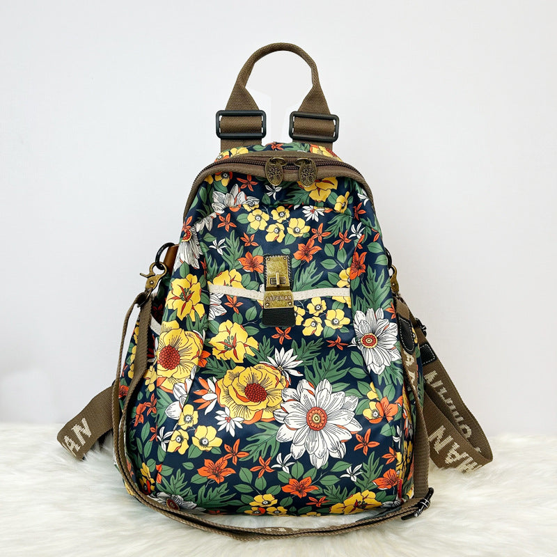 Capacity Ethnic Style Trendy Printed Fashionable Backpacks