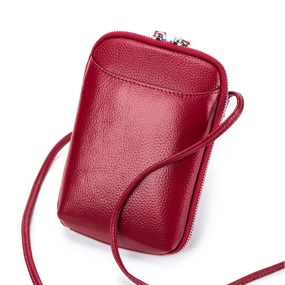 Women's Genuine Leather Design Mobile Simple Fashion Phone Bags