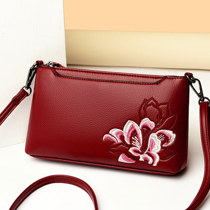 Women's Embroidered National Style Mobile Change Texture Bags