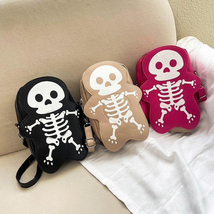 Women's Niche Trendy Funny Cute Ghost Skull Bags