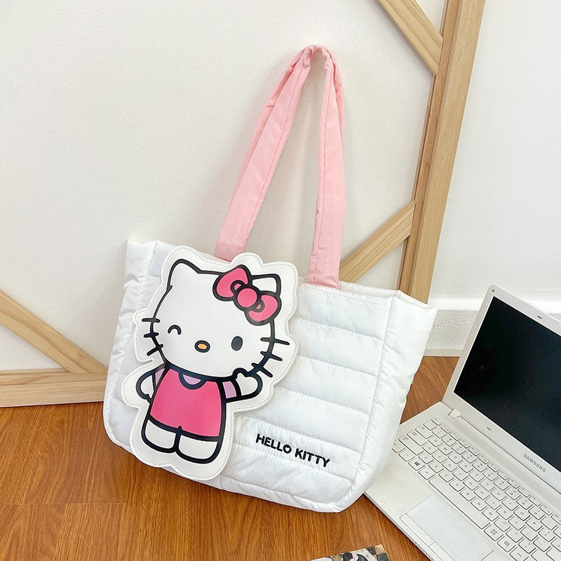 Rabbit Down Cloth Large Capacity Good-looking Handbags