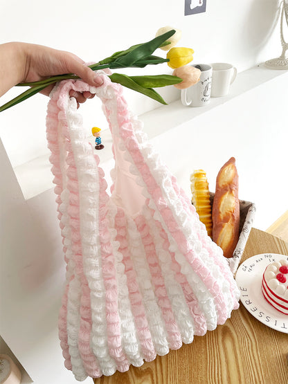 Graceful Popular Bubble Heart Pleated Cloud Handbags