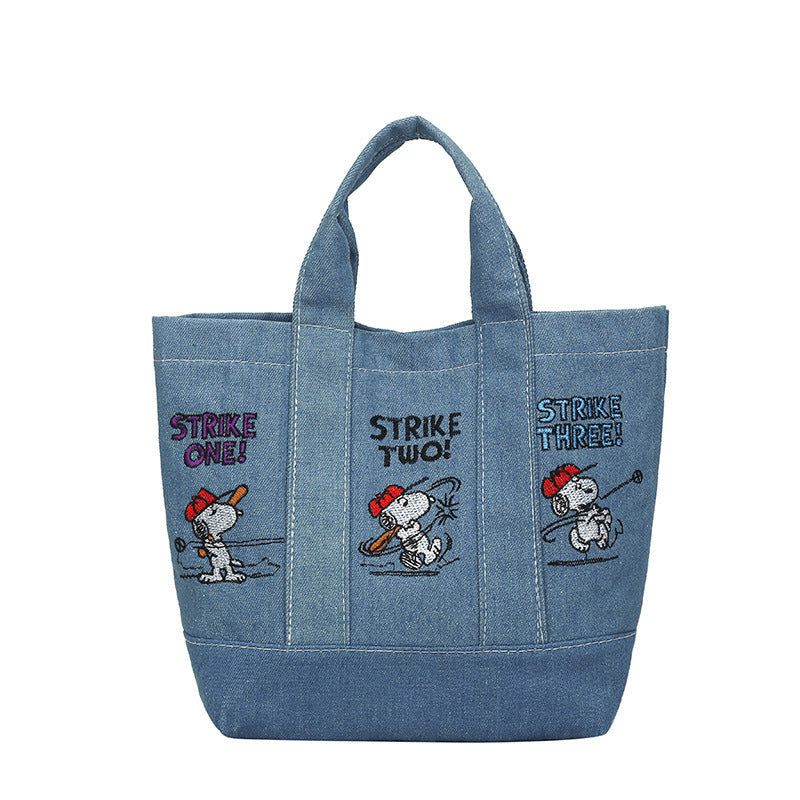 Women's Cartoon Snoopy Canvas For Going Out Large Crossbody Bags