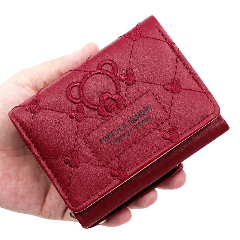 Women's Embroidery Short Fashion Embroidered For Multiple Ladies Wallets