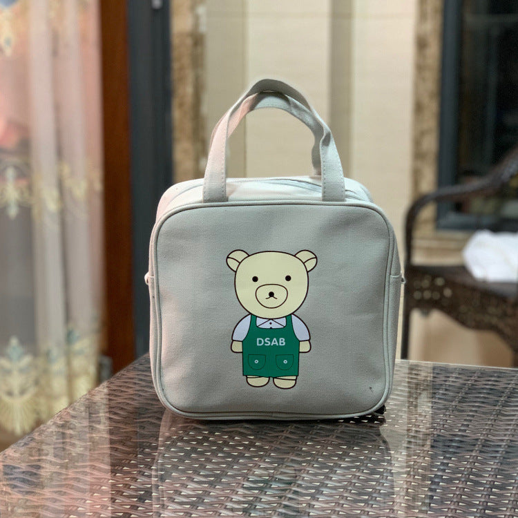 Canvas Minimalism Leisure Style Cute Large Capacity Lunch Box Handbags