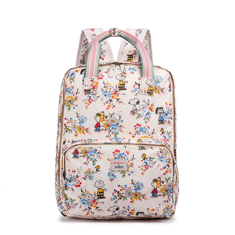 Women's Style Retro Printed Waterproof Large Capacity Backpacks