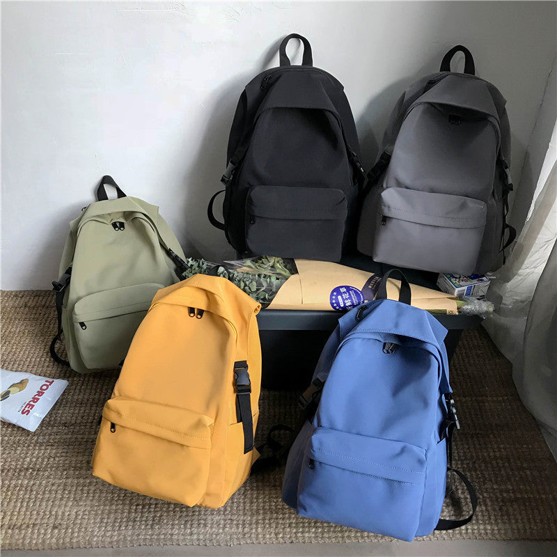 Women's Solid Color Fashion Nylon Female Korean Backpacks