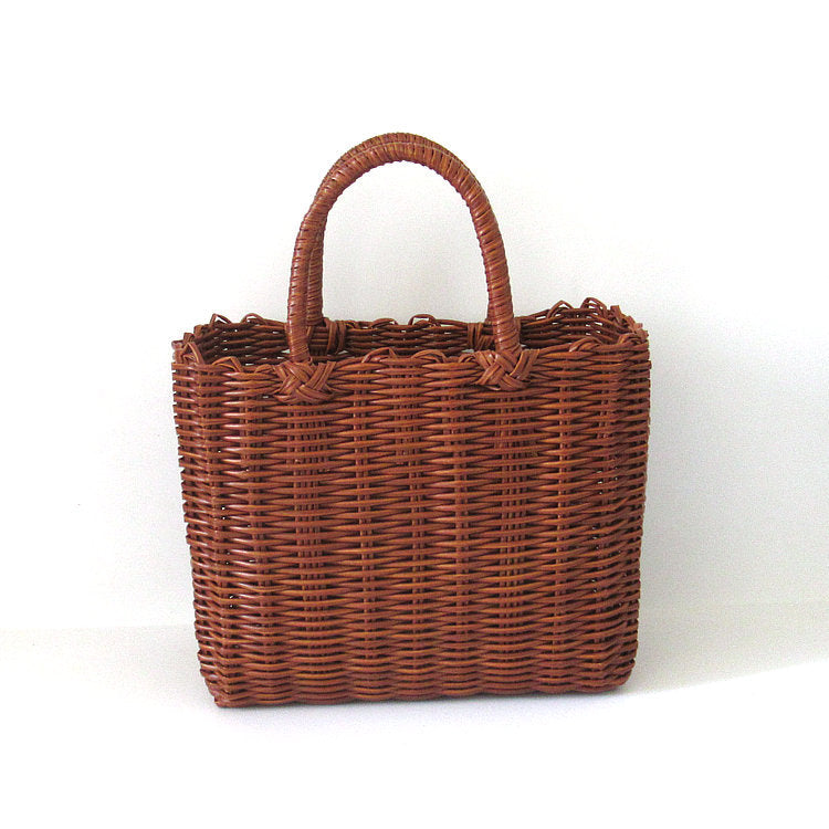 Women's Woven Hand Vegetable Basket Leisure Beach Handbags