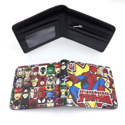 Men's Super Heros Short Black Spider Green Ladies Wallets