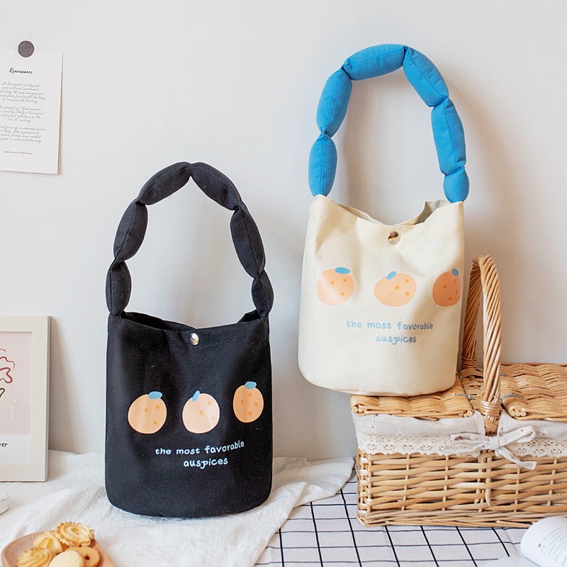 Lunch Box Hand Holding Bucket Small Handbags