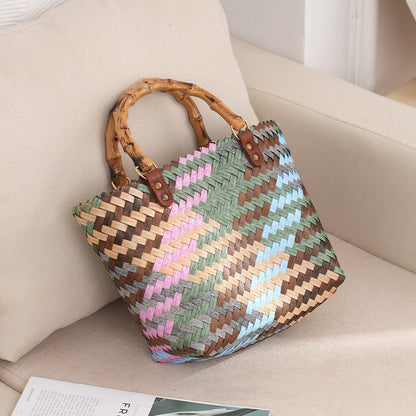 Women's Retro Portable Fashion Handmade Woven Handbags