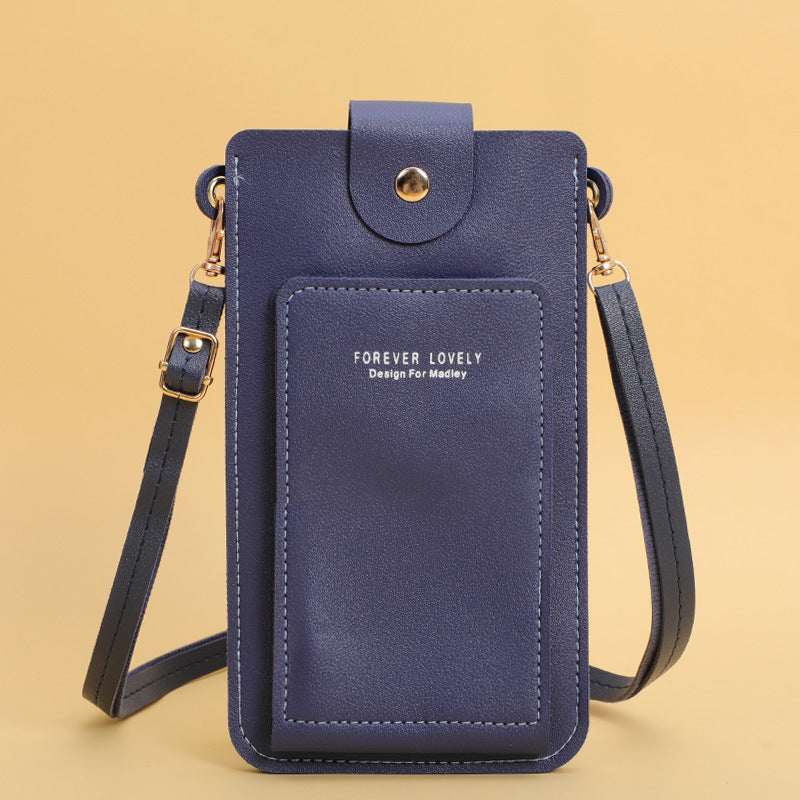 Women's Solid Color Fashion Simple Small License Phone Bags