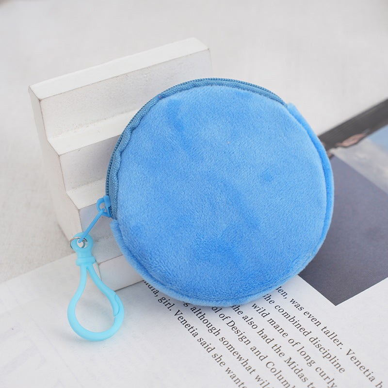 Women's & Children's & Creative Round Mini Plush Headset Children's Coin Purse