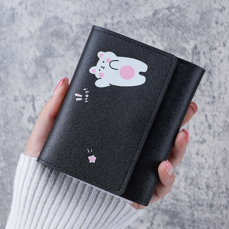 Female Off Short Style Printed Cute Ladies Wallets