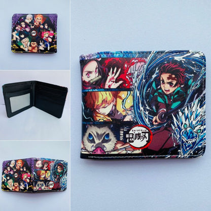 Anime Peripheral Ghost Blade Extinction Cartoon Printed Character Ladies Wallets