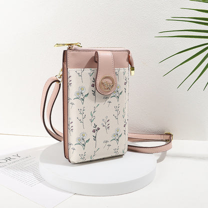 Women's Vertical Fashion Pastoral Style Portable Multifunctional Phone Bags