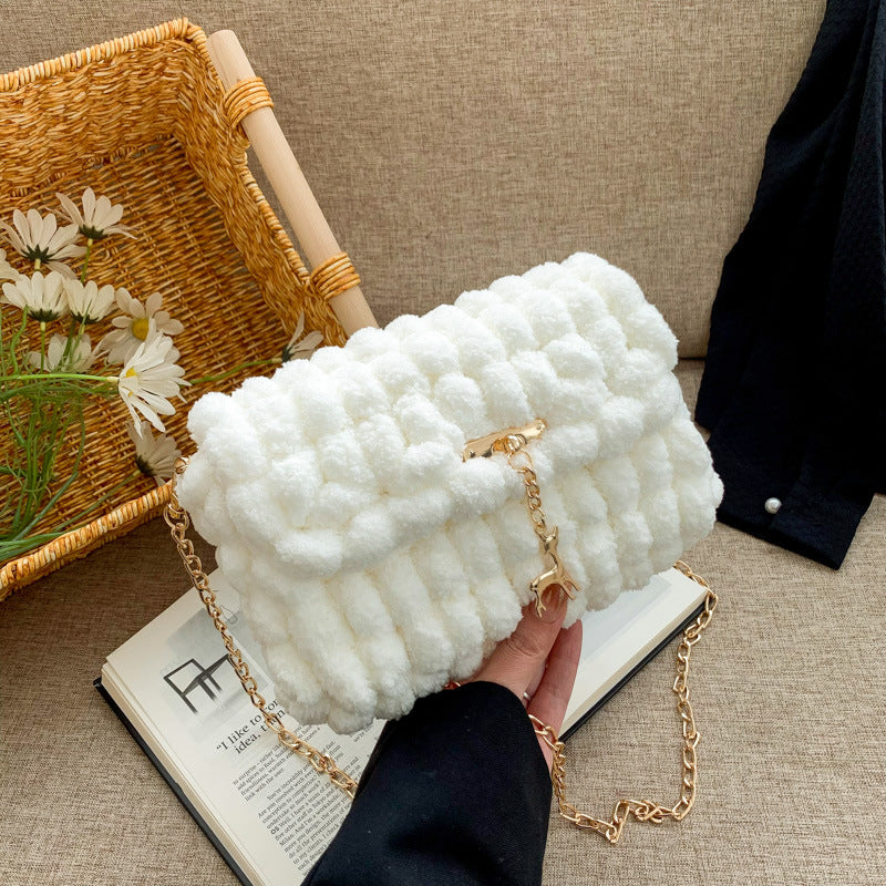 Dog Hand-woven Material Make Cute Finished Crossbody Bags