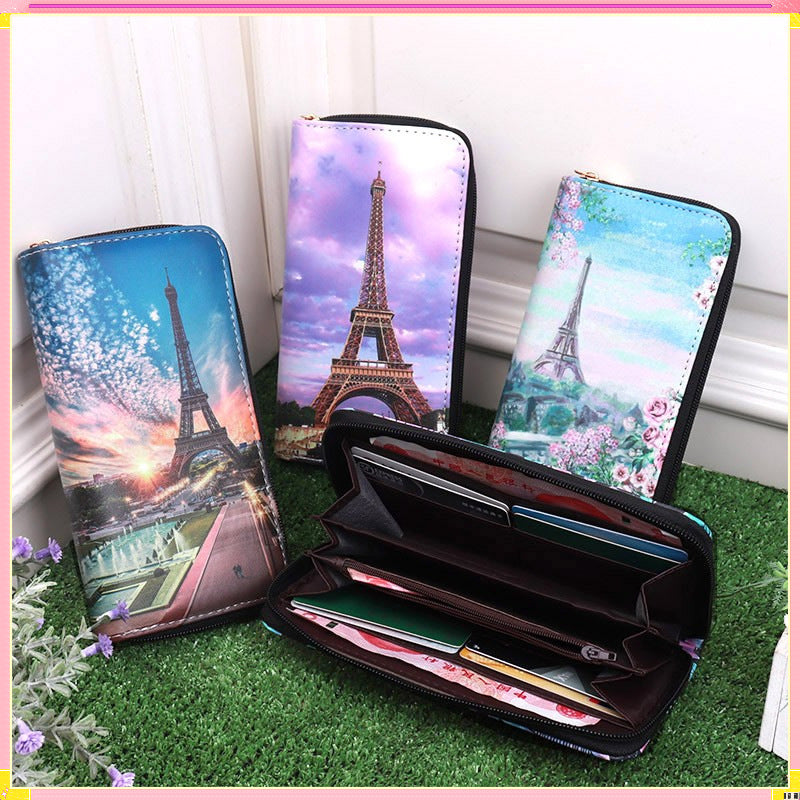 Women's & Men's & Korean Style Eiffel Tower Landscape Purses