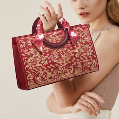 Women's Embroidered Mother Elegant Red Wedding High-grade Handbags