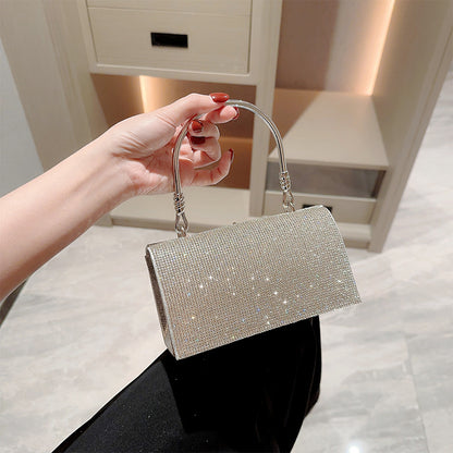 Sac fourre-tout en strass, sac à bandoulière pour robe de banquet de princesse, petit et brillant