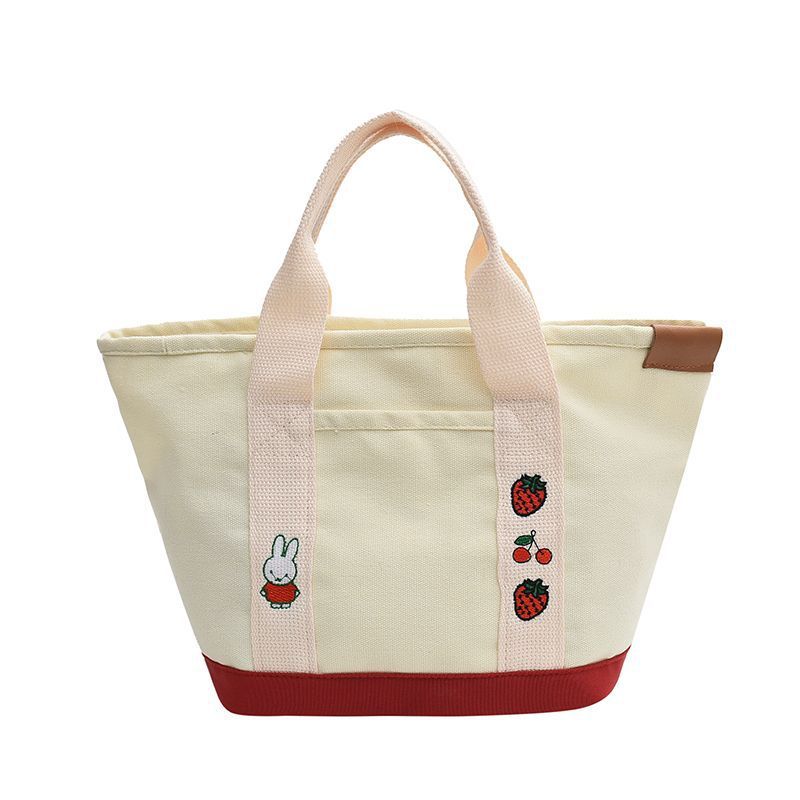 Women's Rabbit Embroidery Cute Canvas Mom Outing Handbags