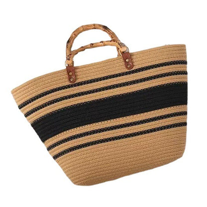 Women's Commuting Fashion Simple Tote Vintage Bamboo Handbags