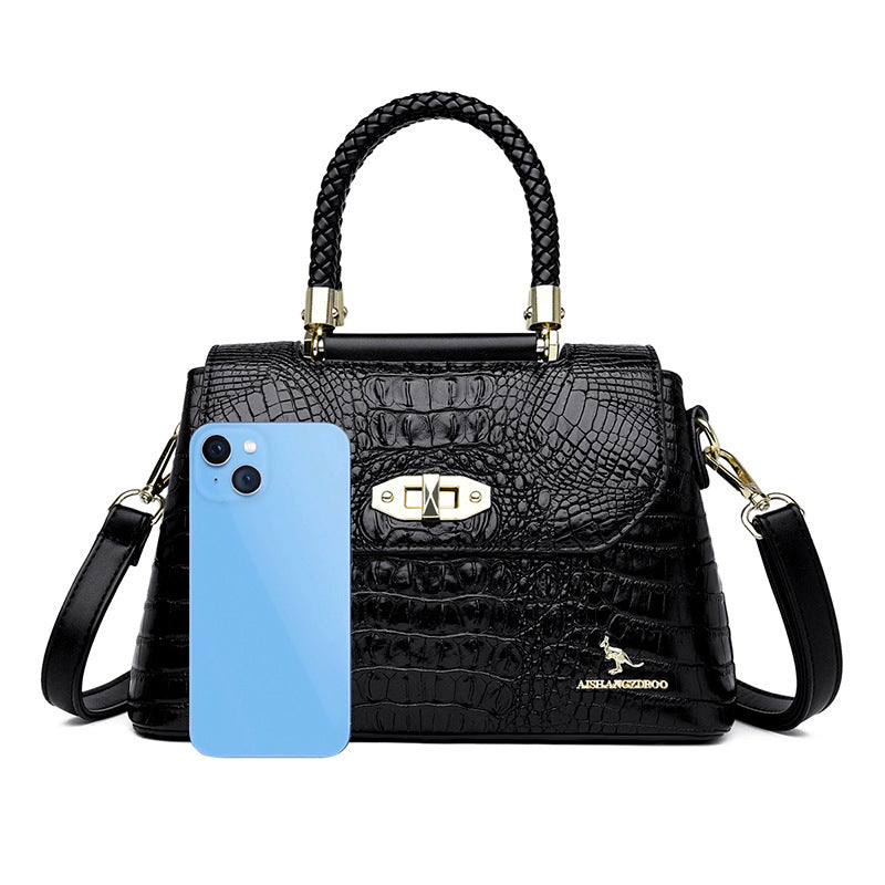 Alligator Print Fashion Western Style Simple Crossbody Bags